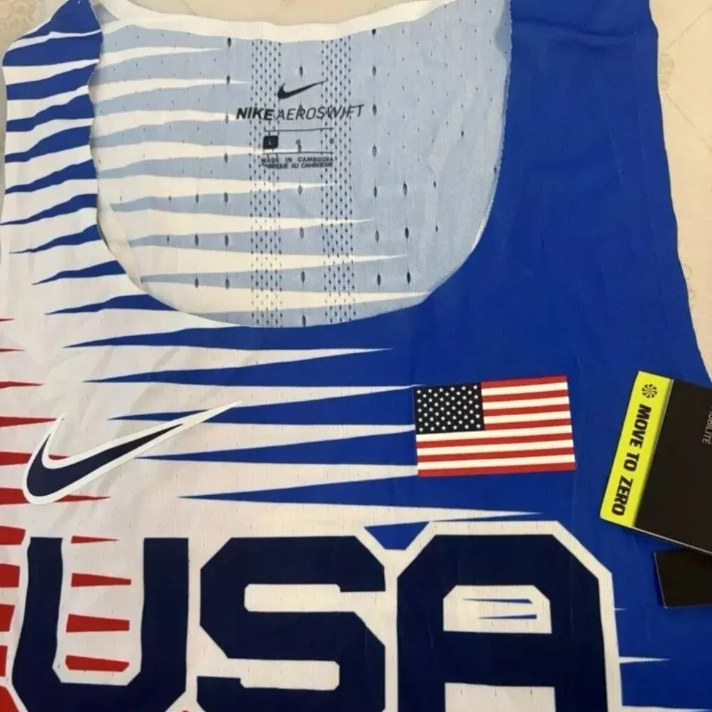 Team USA 2020 Olympics Nike Aeroswift Pro Elite Singlet Size M &L CV0403-657 NEW - Picture 4 of 6